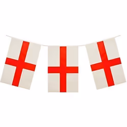 4m England Bunting PVC St George Football World Cup Decoration 11 Pennants Flag