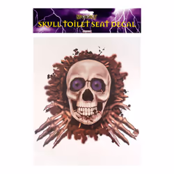 Spooky Skull Toilet Seat Decal Halloween Party Bathroom Decoration