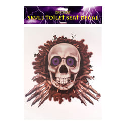 Spooky Skull Toilet Seat Decal Halloween Party Bathroom Decoration