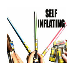 6 X Self Inflating Star Lightsaber Wars Party Bag Filler Toys Favours