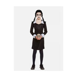 Wednesday Black Dress Scary Daughter Halloween Costume 7-9 years