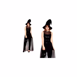 Adults Wicked Witch Jumpsuit With Hat Halloween Costume
