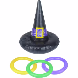 Inflatable Witch Hat Hoopla Ring Toss Kids Halloween Party Game