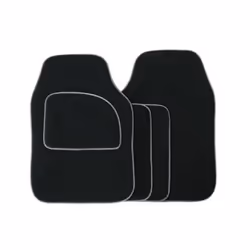 Streetwize Velour Car Mat Set (4 Piece) - One Size, Black/Grey