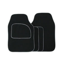 Streetwize Velour Car Mat Set (4 Piece) - One Size, Black/Grey