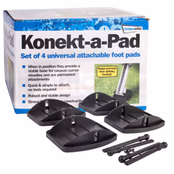 Konekt-a-Pad Jack Pads Attachable Caravan Corner Foot Leg Stable Support 4 Pack