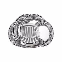 Leisurewize 16 Piece Melamine Set Â Stripe Design