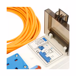 5 Way Mobile Mains Unit 15m Cable | Camping Hook Up Electrics