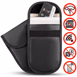 Key Fob & Keyless RFID Signal Blocker Anti Theft Fraud Pouch Bag Cloning Hacking