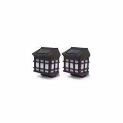 Set of 2 Fence Solar Powered Lights | Outdoor Lighting