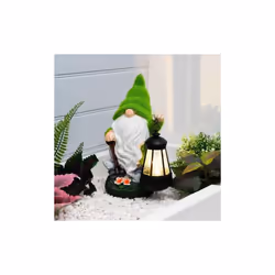 Gonk Ornament With Solar LED Lantern Flocked GW446