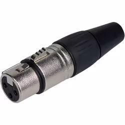 The Maplin XLR Female Connector with 3 Copper Contacts Zinc Diecast Shell with circumferential shield contact provides e ...