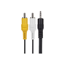 Maplin 2.5mm 3 Pole Jack Plug to Twin 2 Pole RCA Phono Jack Plug Cable