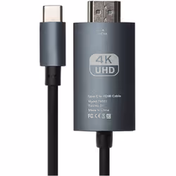 The Maplin USB-C to HDMI Cable Supports 4K@60HZ Resolution with backward compatibility to HD 1080p and 720p c ...