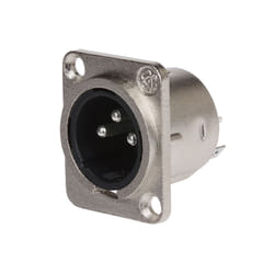 Maplin 3 Pole Nickel XLR Chassis Plug