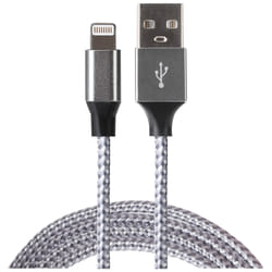 Maplin USB-A to Lightning Connector Cable Braided 12W 1m Retail Packag