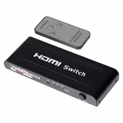 Use the Maplin HDMI Switch 3 Port In 1 Port Out Ultra HD 4K @30Hz with Remote Control to connect multiple devices such as a g ...