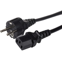 Maplin Power Lead IEC C13 3pin Plug Female to EU Schuko Plug 1.7m (Not