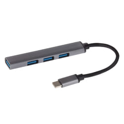 Nikkai USB-C Multiport Hub to 4x USB-A 3.0 High Speed Ports with 13cm