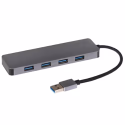 Increase your PC or laptops connectivity with the Nikkai USB-A Multiport Hub to 4x USB-A 3.0 High Speed Ports with 16cm Cable ...