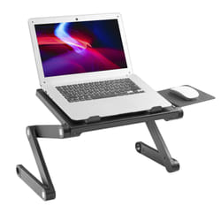 ProperAV Laptop Stand for Bed Sofa Desk with Adjustable Extendable Leg
