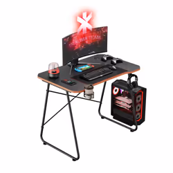 The Maplin Gaming Desk with Cup Holder and Headphone Holder is a compact gaming desk that provides a stylish and hi ...
