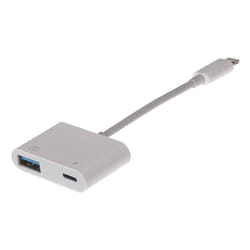 Maplin Lightning to USB-A / Lightning Charging Port Adapter