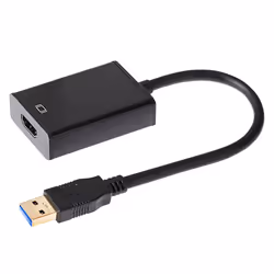 Use the Maplin&nbsp;USB-A 3.0 to HDMI Adapter to connect a PC. notebook or laptop to an HDMI compatible monitor. TV or projec ...