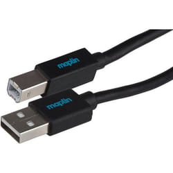 Maplin MAPCUS01-005 USB cable USB 2.0 0.5 m USB A USB B Black