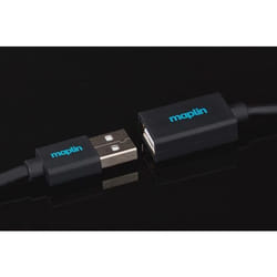 Maplin MAPCUS40-007 USB cable USB 2.0 0.75 m USB A Black