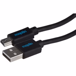 This Maplin Premium USB-A 2.0 to Mini USB Cable uses USB A 2.0 and mini USB B 2.0 connectors. Itis mainly used to connect a l ...