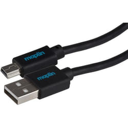 Maplin MAPCUS26 USB cable USB 2.0 5 m USB A Mini-USB B Black