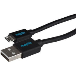 Maplin MAPCUS42-BK USB cable USB 2.0 5 m USB A Micro-USB B Black
