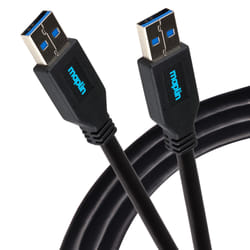 Maplin USB-A Male to USB-A Male Cable V3.0 5Gbps Charge and Data 3m Bl