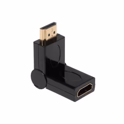 This Maplin Adjustable Right Angle HDMI Male to HDMI Female Adapter is commonly used to extend existing HDMI cables or w ...