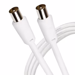 This Maplin RF Male TV Aerial Coaxial Cable is commonly used to connect Freeview and set-top boxes to coaxial points on the w ...