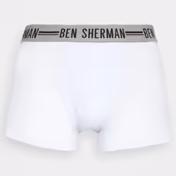 Ben Sherman 3 Pack Chase Boxers - White/Grey/Black, Small