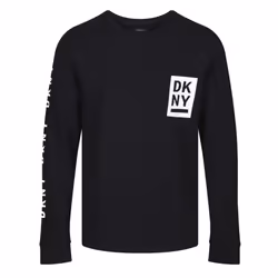 DKNY Angels Long Sleeve Lounge Top - Black, Small