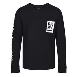 DKNY Angels Long Sleeve Lounge Top - Black, Small