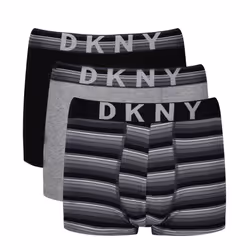 DKNY 3 Pack Dallas Boxers - Black/Stripe grey, X-Large