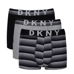 DKNY 3 Pack Dallas Boxers - Black/Stripe grey, X-Large
