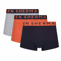 Ben Sherman 3 Pack Jair Boxer - Ginger Print, Small