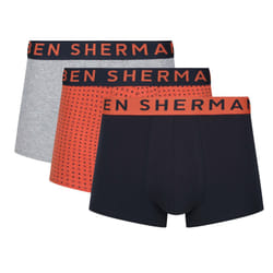 Ben Sherman 3 Pack Jair Boxer - Ginger Print, Small