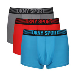 DKNY 3 Pack Flagstaff Boxers - LEAD/BLUE/RED, Small
