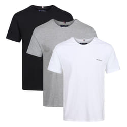 Ben Sherman Otto 3 Pack T-Shirt - BLACK/WHITE/GREY MARL, Small
