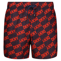 DKNY Curacao Swim Shorts - Cherry Tomato/Dress Blue, Small