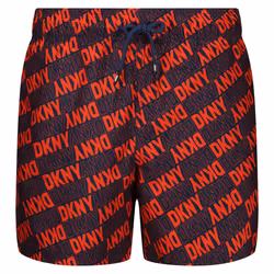 DKNY Curacao Swim Shorts - Cherry Tomato/Dress Blue, Large