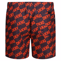 DKNY Curacao Swim Shorts - Cherry Tomato/Dress Blue, Large