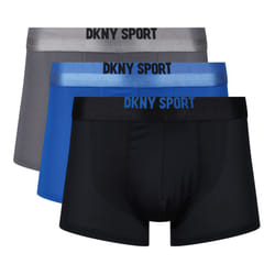 DKNY 3 Pack Academy Sport Boxers - LEAD/BLACK/LAPIS BLUE, Small