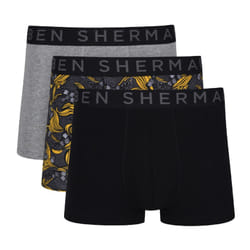 Ben Sherman 3 Pack Mens Jiraiya Boxers - Black, Small